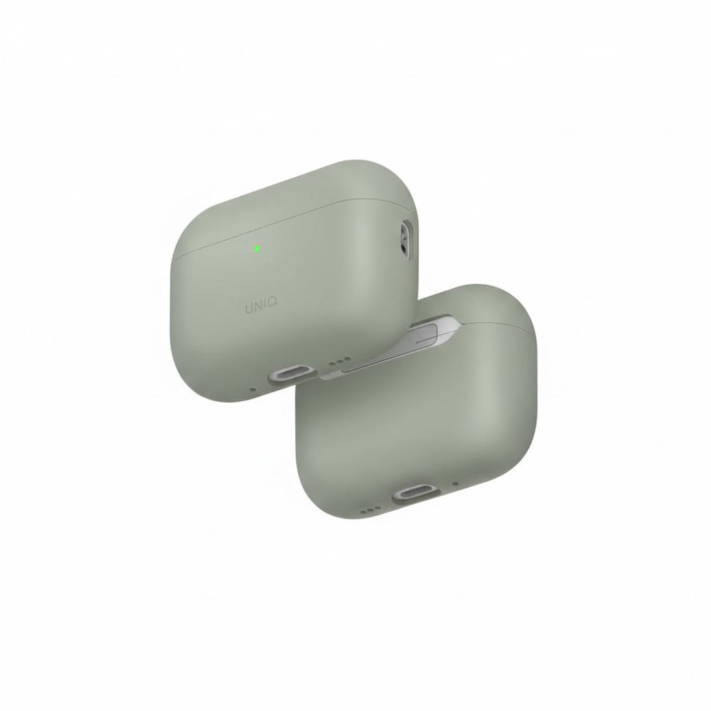 เคสแอร์พอร์ต Uniq Lino Hybrid Liquid Silicon Airpods Pro 3rd Gen Case Iceplant Green
