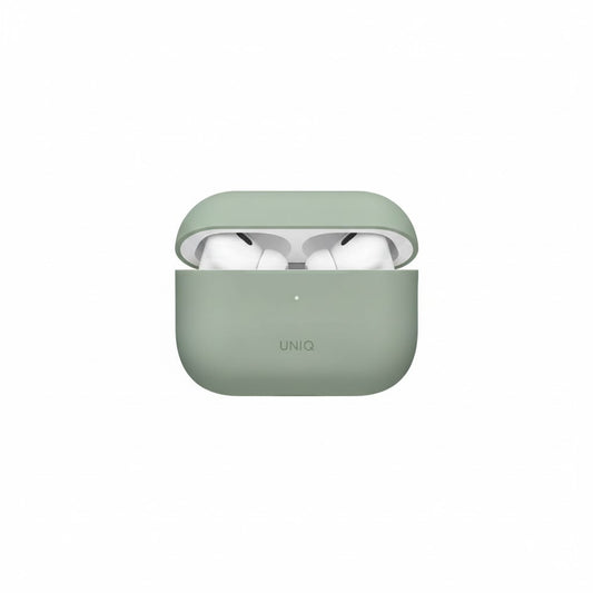 เคสแอร์พอร์ต Uniq Lino Hybrid Liquid Silicon Airpods Pro 3rd Gen Case Iceplant Green
